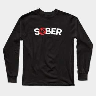 Sober With Red AA Symbol Long Sleeve T-Shirt